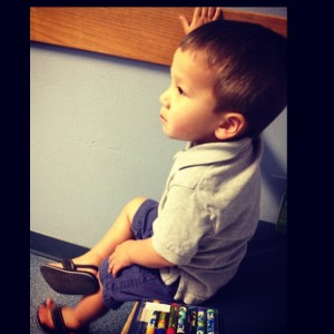 I love this photo of Connor waiting to be seen by his Pediatrician :)