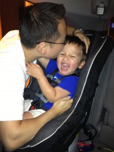 Connor was so happy to have Daddy home after a long week! 