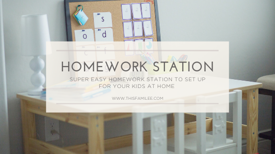 Homework Station for Kids | www.thisfamilee.com