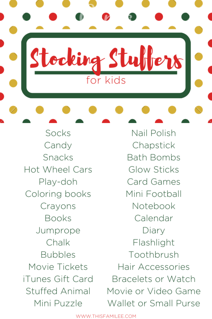 Stocking stuffers cheap for kids 2018