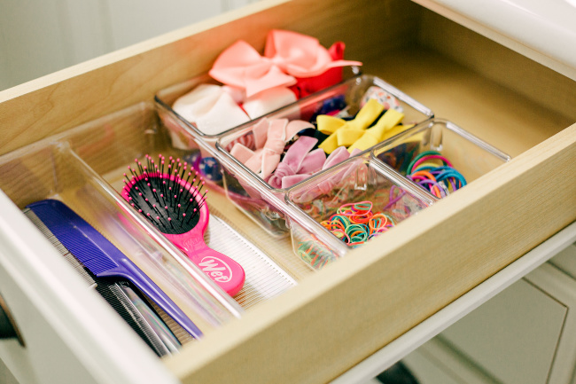 Easy and Affordable Girl's Hair Accessory Organization - This Familee